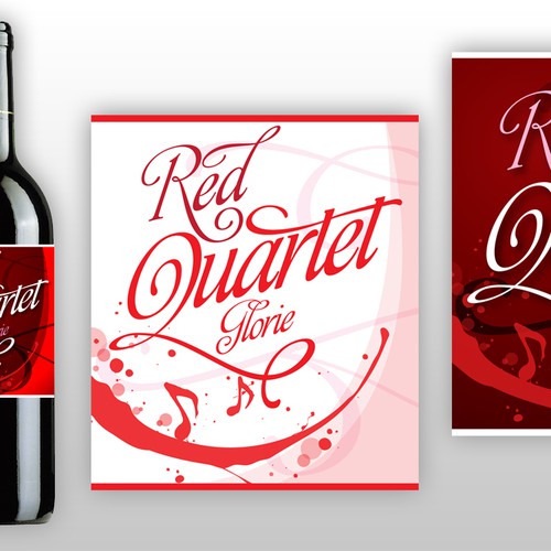Glorie "Red Quartet" Wine Label Design Réalisé par userz2k