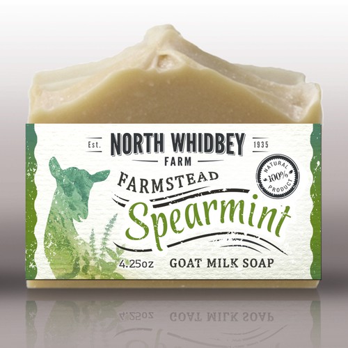 Create a striking soap label for our natural soap company with more work in the future デザイン by BrSav