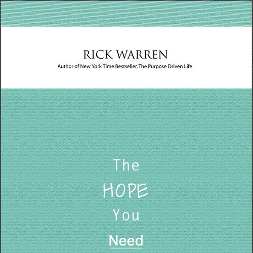 Design Rick Warren's New Book Cover Design by Amanda E