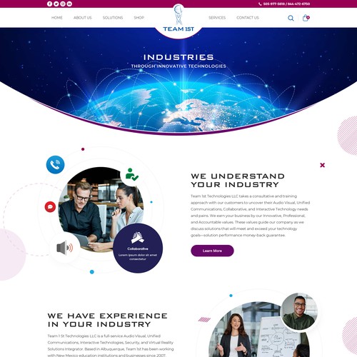 Technology Solutions Provider Website Design Framework Design by OMGuys™