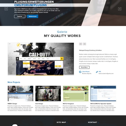 Proposta di design per un contest della categoria Design di sito web realizzata da Design Monsters