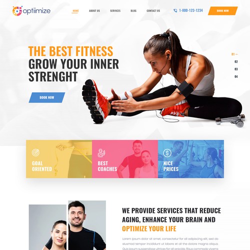Optiimize longevity website Design by ⚡️unbox.style⚡️