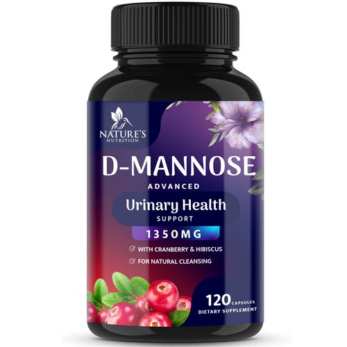 Colorful D-Mannose Design Needed for Nature's Nutrition Design by R O S H I N