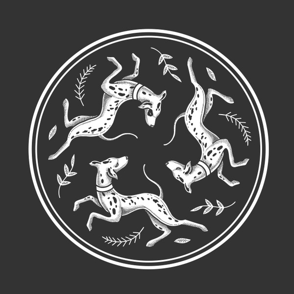 Design by Vectamodd titled "Aesthetic Rustic Spotted Dog Logo"