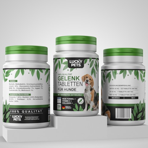 Modern label design for high quality joint tablets for dogs Design by Pice Wilf