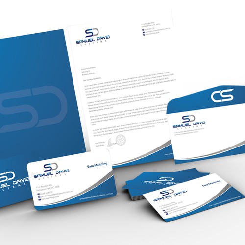 New stationery wanted for Samuel David Systems Ontwerp door Umair Baloch