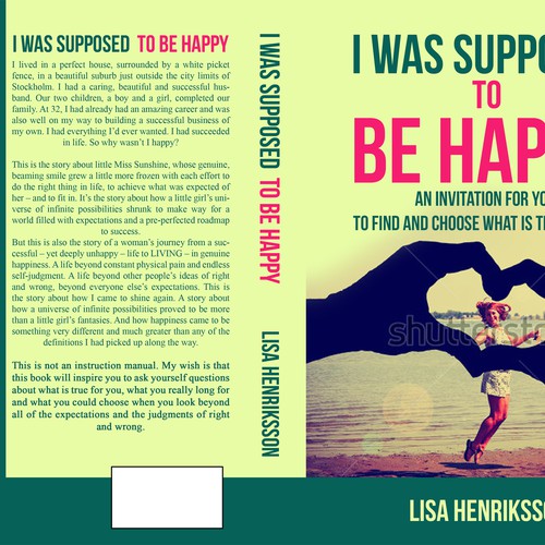 "I was supposed to be happy" - Book cover for Swedish Self Help Icon Design by T.Primada