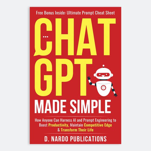 Professional Cover for BEST-SELLING BOOK about ChatGPT & AI Design by Unboxing Studio