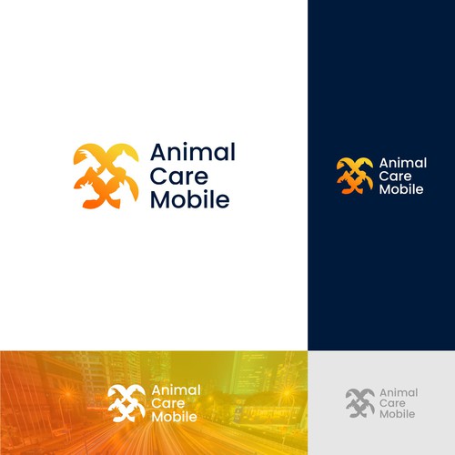 Mobile Veterinary Service Logo (variety of species) Design by gekostudio