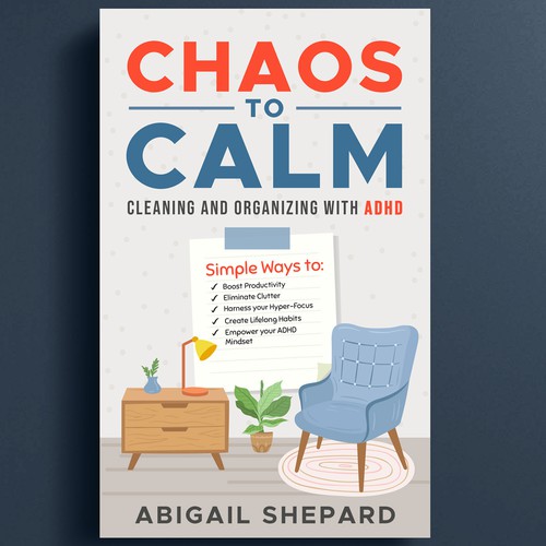 Simple and Empowering book cover for cleaning and organizing Diseño de Rezy