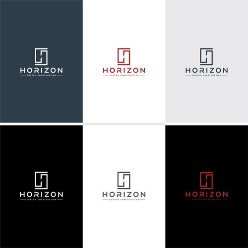 Horizon Custom Construction Logo Design Design by awais2creative