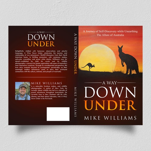 Full cover design for travel book A Way Down Under Design by Yna