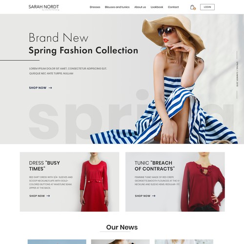Proposta di design per un contest della categoria Design di sito web realizzata da MercClass