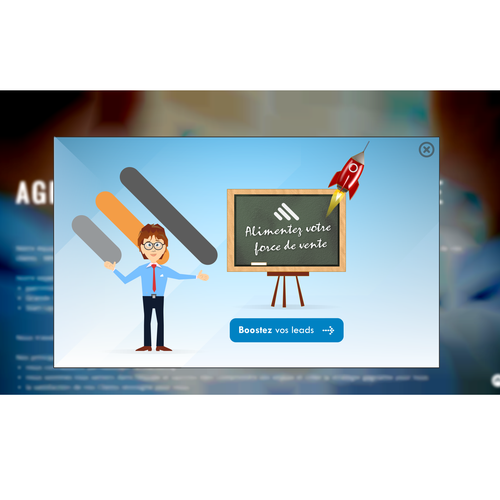 Landing page design contest entry by Mizadesigner