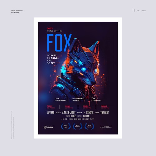 Life360 2023 Year of the Fox Poster Design by FF3