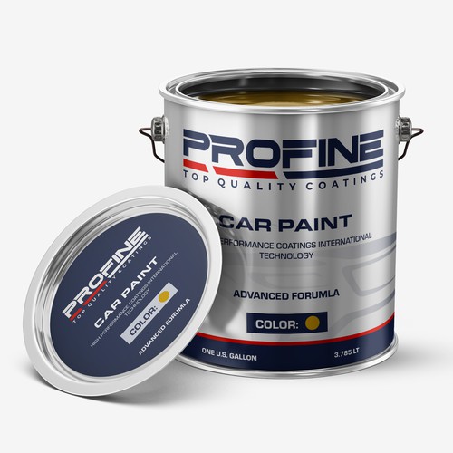 Label for our professional automotive and industrial coatings products Réalisé par SRGrafica