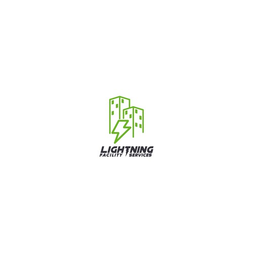 Cool logo using a lightning bolt for commercial maintenance/cleaning company. Design by Khairuzan Dwijayanto
