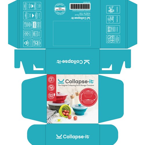 Design a Playful, Minimalistic Box for Collapsing Storage Containers Diseño de Budour A.