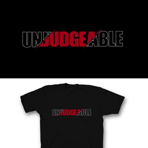 Simple t shirt design for media/ marketing for brand “Unjudgeable” Design by saka.aleksandar