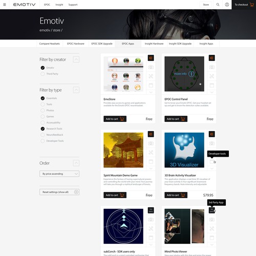 Redesign website for International Award Winning EEG system Design by Brace
