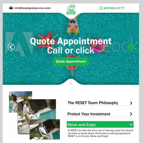 Design Pool Service Website for Heroes of Pool Industry di David Jispace