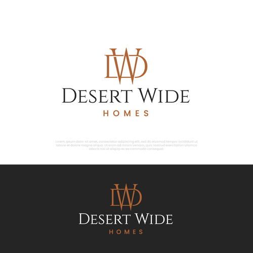 "Desert Wide Homes" winning Logo & brand identity pack