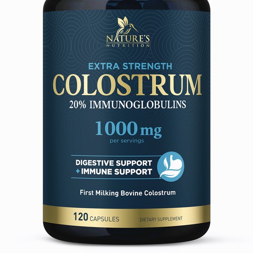 Powerful, Colostrum Design Needed for Nature's Nutrition Design by FreshApple@Michelle