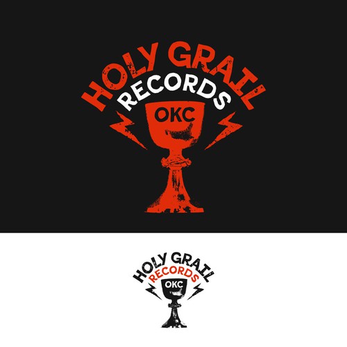 Punk-rock inspired logo wanted for a "holy" record store. Design by mcsquint_design