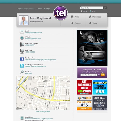 A new .tel design for a new decade! Design von yoeshk