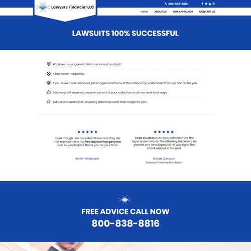 Debt Collection Website Design by Creative GS