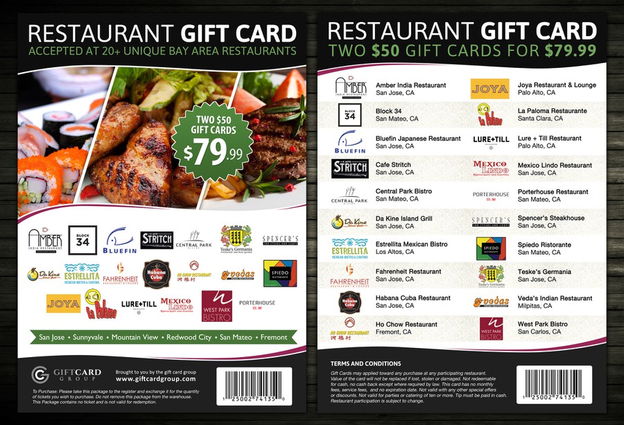 Design Flyer for the Restaurant Gift Card - Content PSD ...