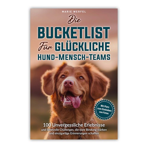 Design a harmonious, cute cover for a dog & human bucketlist Design by A_Ndesign