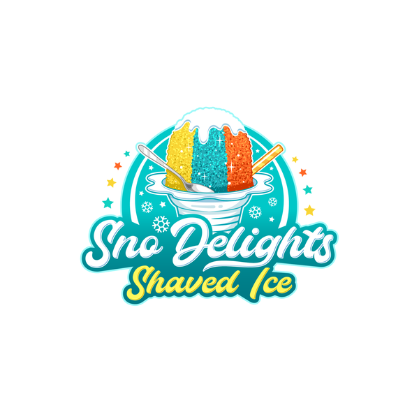 Refreshing and colorful logo design for dessert cafe