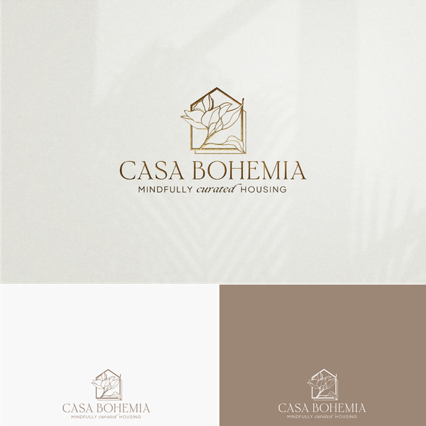 Design by Studio Clevrik titled "Unique logo with a bohemian + organic feeling for real estate developer"