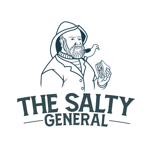 Salty New England General Store / sandwich shop combining classic text & modern imagery Design by Wuiing!