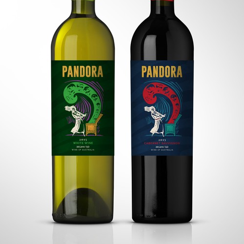 Design a Wine Label called 'Pandora' Ontwerp door nestorson