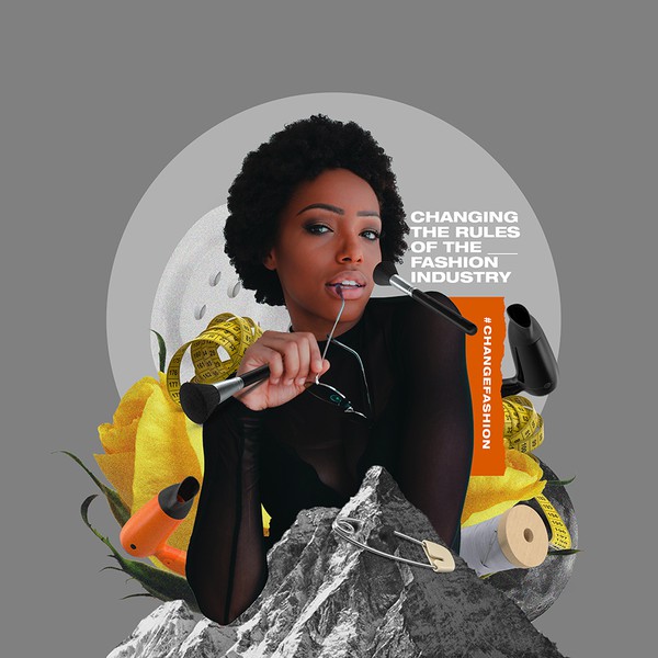 Design realizzato da HY Studio™ intitolato "fashion collage work"