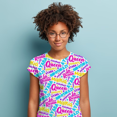 African Diaspora "QUEEN" Dialect T-Shirt Design Design by Digital Man ✅
