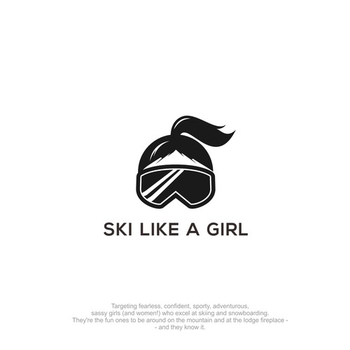 a classic yet fun logo for the fearless, confident, sporty, fun badass female skier full of spirit Design von sevenart99