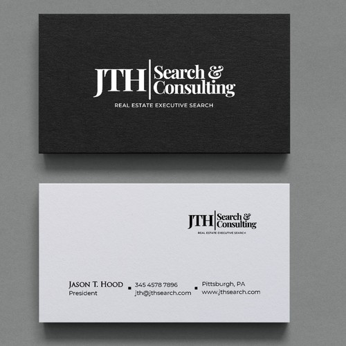 Business Card Design for Executive Search Firm Design by Xclusive16