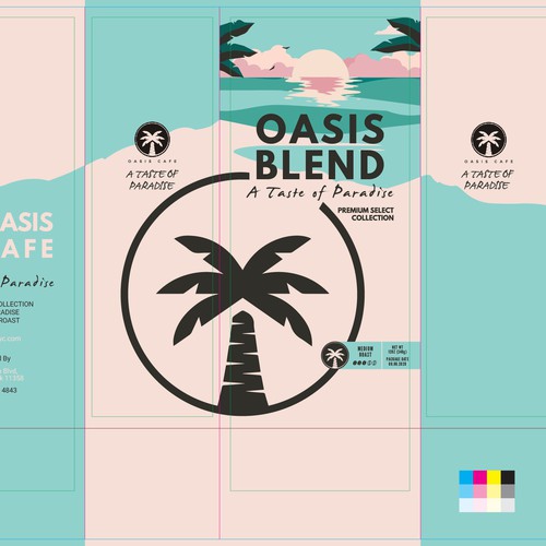 OASIS CAFE COFFEE BEAN PACKAGING DESIGN Design by suraiatonna