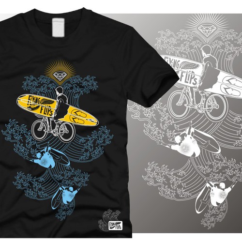 A dope t-shirt design wanted for FlyingFlips.com Réalisé par Adithz