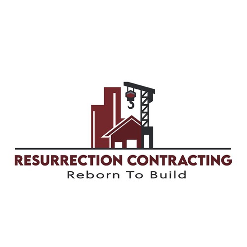 "Reborn To Build" construction company logo. Design by YoussefBenAmmar