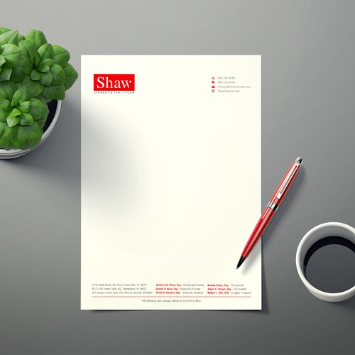 Letterhead for Divorce & Family Law Firm; Modern, Minimalist, Conservative Design Design by Xclusive16