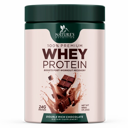 Diseño de Tasty Whey Protein Chocolate Design Needed for Nature's Nutrition de GenScythe