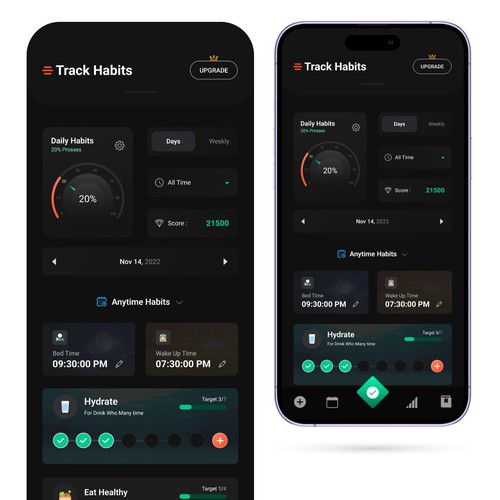Main Screen for the #1 Self Improvement App int he World Design by MercClass