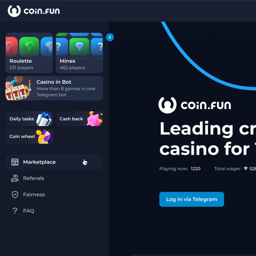 Coin.fun – Crypto Casino/Gambling Logo Design by B®andits