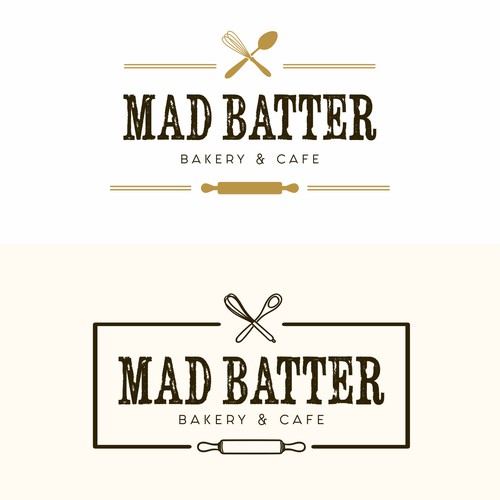  Mad  Batter Bakery Cafe  Logo  design contest