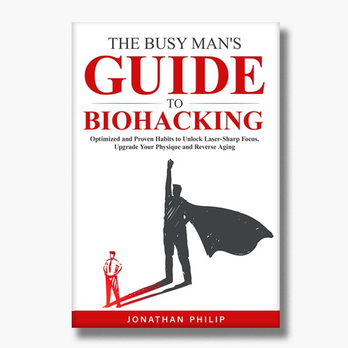 Exciting and unique book cover for mind, body, spirit and health optimization that appeals to men Design by O'idea