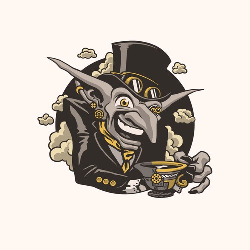 Coffee Goblin! Design a vintage coffee logo with steampunk style for coffee bag label/website/merch Design von Anta Design